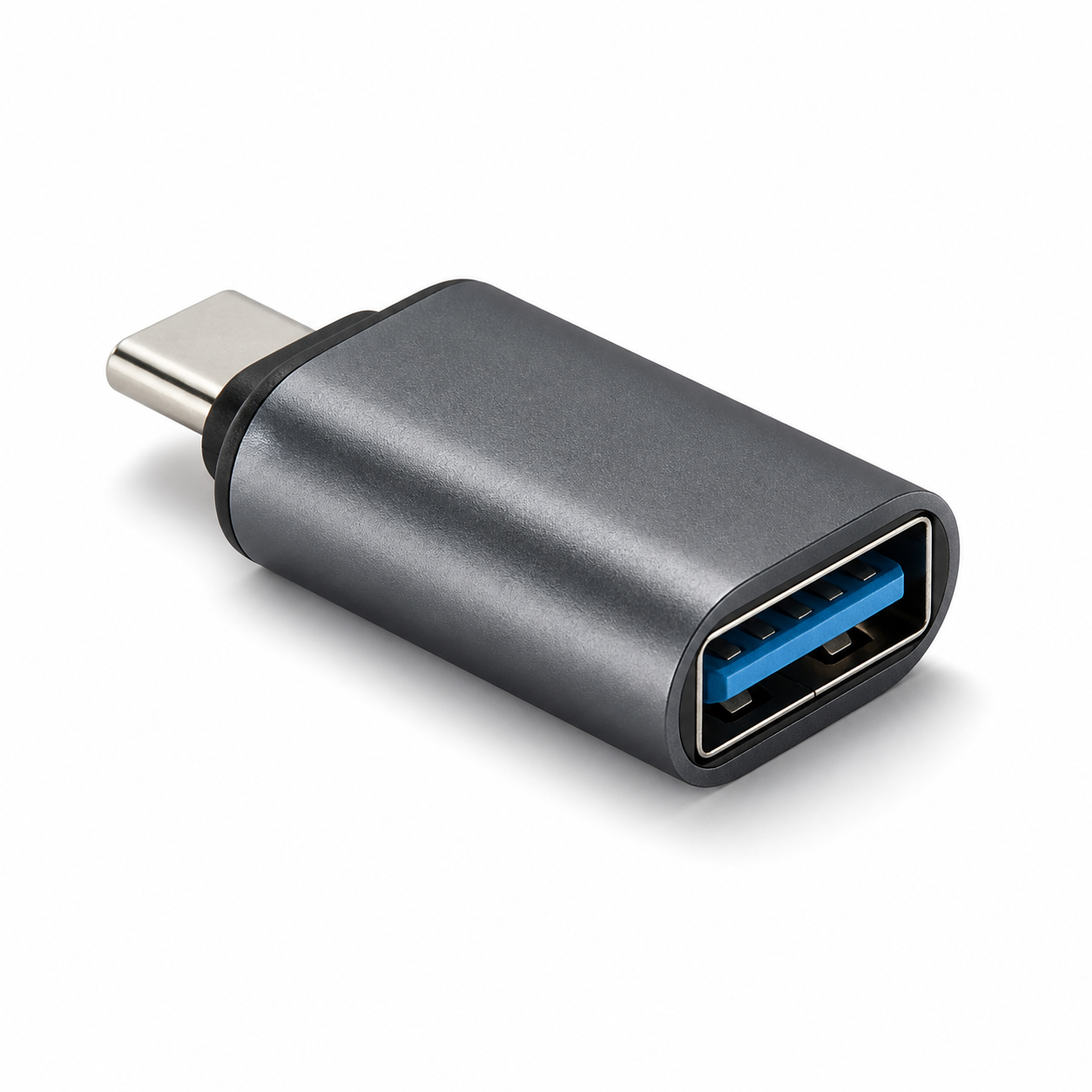 Переходник UGREEN US276 USB Type-C — USB Type-A серый