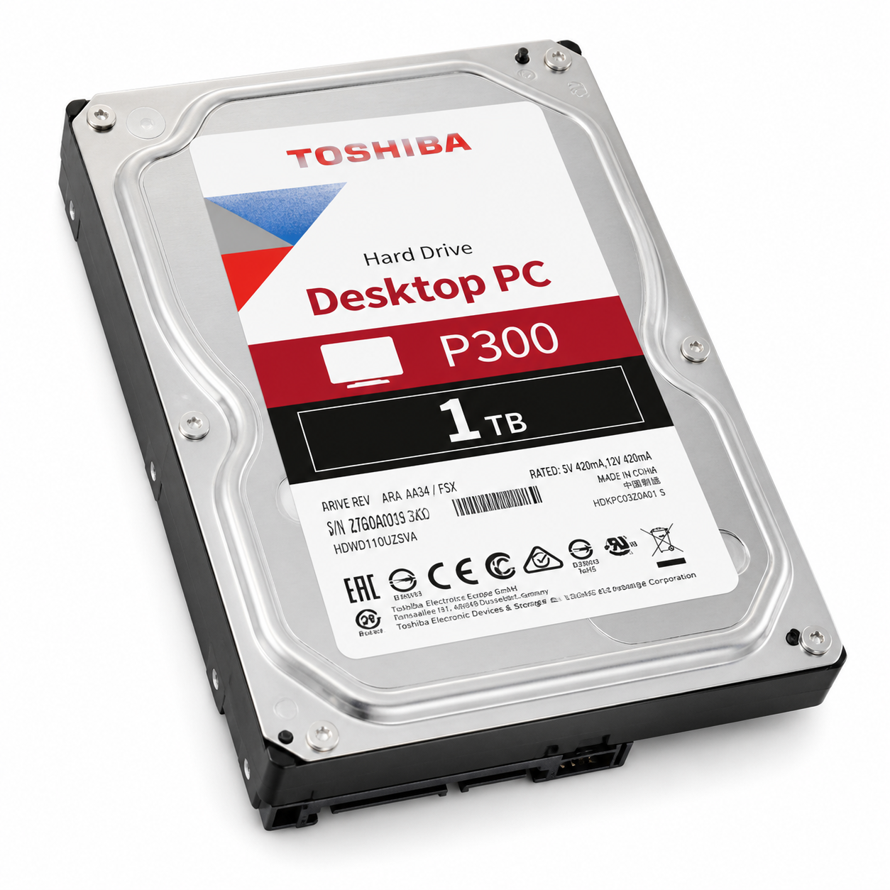 1 ТБ Жёсткий диск Toshiba P300 HDWD110UZSVA